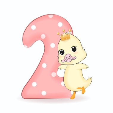 2 numaralı alfabeyle Şirin Küçük Ördek