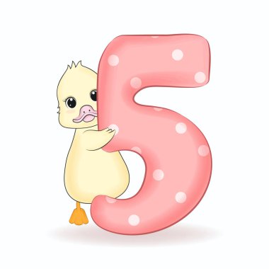 5 numaralı alfabeyle şirin ördek.