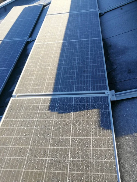 Frosted solar battery panel for ecological power generation during winter season