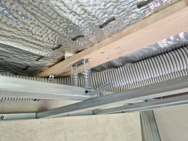 Drywall Frame Assembled New House Construction Ceilings — Foto de Stock