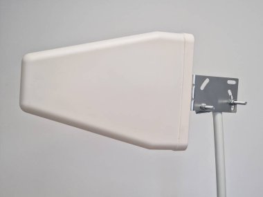 Log-periodic dipole array LPDA antenna for broadband communication and telecommunications isolated on the white background