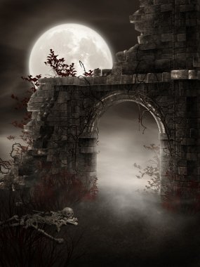 Dark ruins clipart