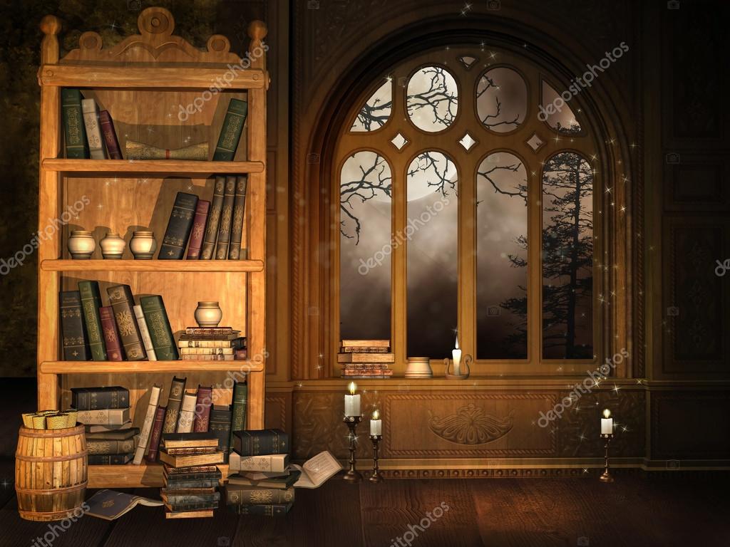 Wizard S Library Stock Photo Image By C Fairytaledesign