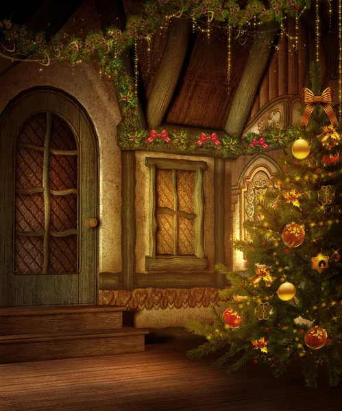 Christmas cottage — Stockfoto