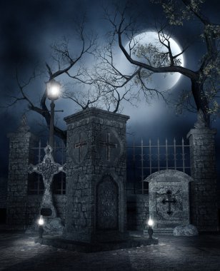 Night at the cemetery