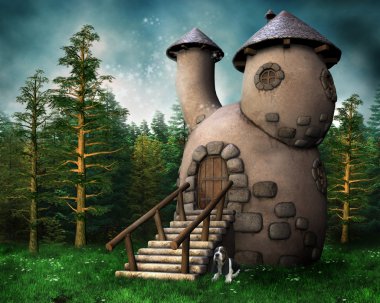GNOME yazlık yeşil orman