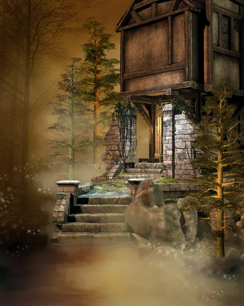 Old house in the forest — Stock Photo, Image