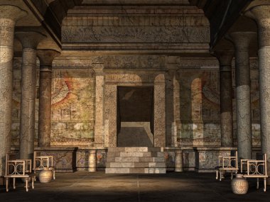 Egyptian pyramid interior