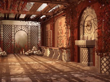 kafatasları ile sihirli veranda