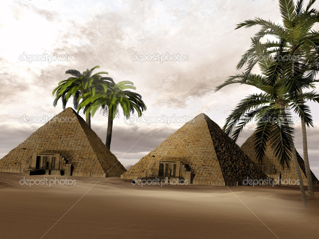 Fantasy Egyptian pyramids