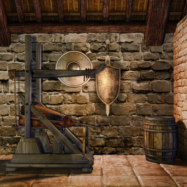 Medieval blacksmith's room — Stock Photo, Image