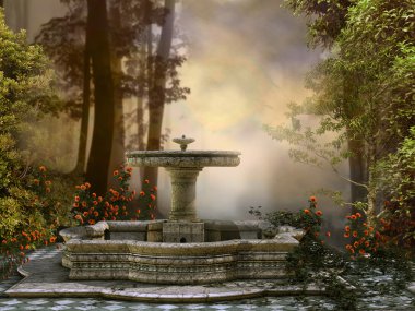 Fountain in the forest