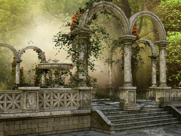 çiçekli Mermer sütunlar