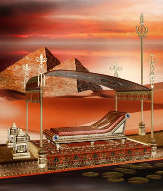 Mısır tekne ve Piramitler