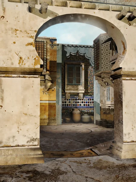 Fantasía oriental puerta — Foto de Stock