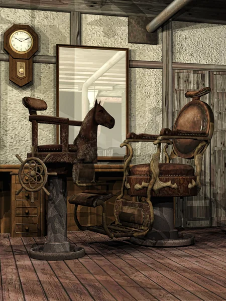 Retro Barbers stoelen — Stockfoto