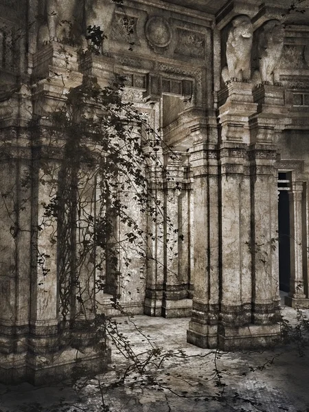 Entrance to forgotten temple — Stock Photo, Image