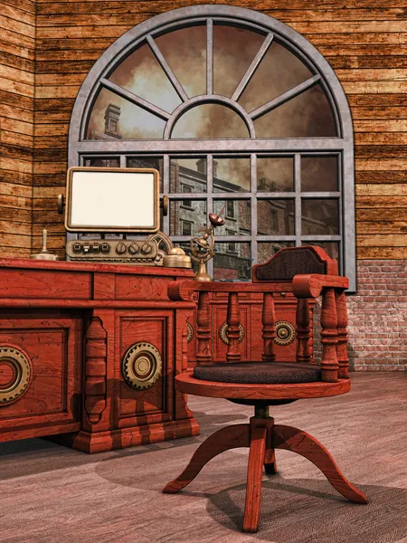 Steampunk office — Stock Photo, Image