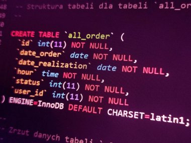 Kodlama kaynağı PHP kod ekranı. Soyut teknoloji geçmişi. Siber saldırı ya da güvenlik konsepti. Hacker izleme programı. Yazılım geliştirme