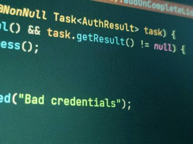 Soyut ekran kod arka planı. Teknoloji geliştirme konsepti dokusu. PHP uygulama dili