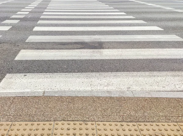 Zebra crossing white lines on road. pedestrian crossing, white stripes on black asphalt. Accident concept