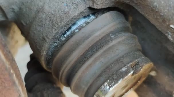 Broken Brake Piston Car Disc Brake Repair Vehicle Service Replacing — Wideo stockowe