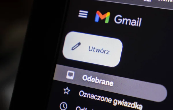 Varšava Polsko Října 2022 Logo Značky Gmail Monitoru — Stock fotografie