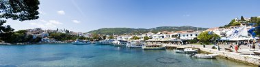 Panorama skiathos Island, Yunanistan