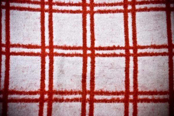 Red and white regular square checked material background or texture — Stock Photo, Image