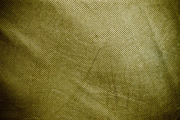 Olive holed creased canvas background or texture — Stock Photo, Image