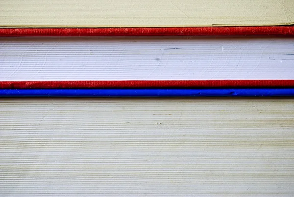Fundo de capa de livro vermelho e azul paralelo ou textura — Fotografia de Stock