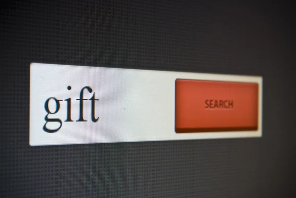 Internet search bar met zin geschenk — Stockfoto