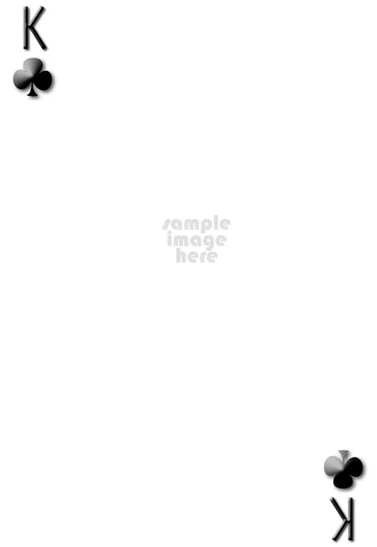 Rei de clubes cartão de jogo em branco com espaço vazio para foto — Fotografia de Stock