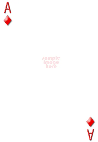 Ass aus Diamanten leere Spielkarte mit leerem Platz für Foto — Stockfoto