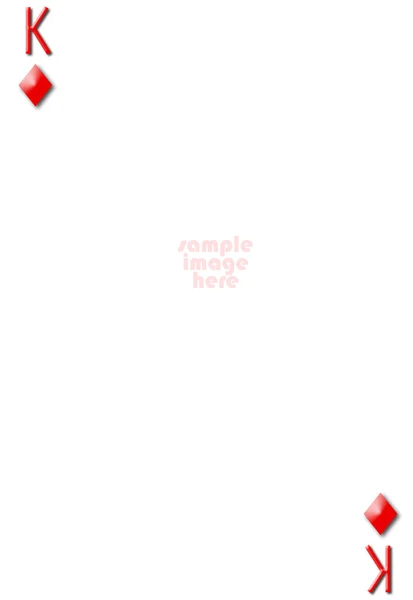 King of diamonds blank gambling card with empty space for photo — Stock Photo, Image
