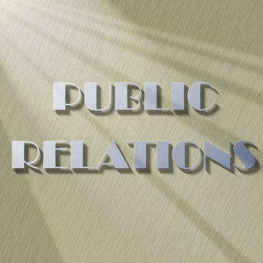 çapraz ışık ile aydınlatılmış halkla ilişkiler yazıt