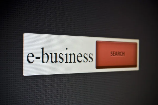 Панель поиска в Интернете с фразой e-business — стоковое фото