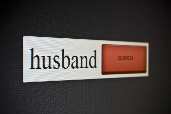 Internet search bar with phrase husband — Stock Photo, Image