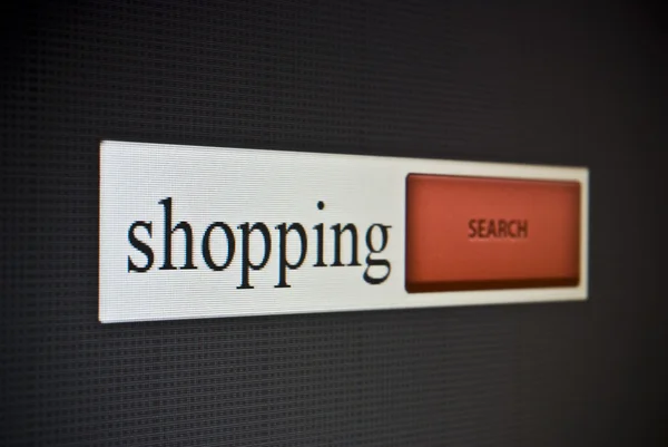 Barra de búsqueda de Internet con compras frase —  Fotos de Stock