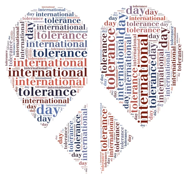 Tag or wor cloud international tolerance day related — Stock Photo, Image