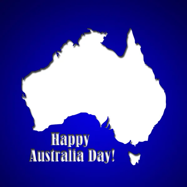 Graphic design Australia Day related in shape of continent — Stock Photo, Image