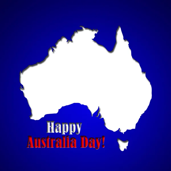 Graphic design Australia Day related in shape of continent — Stock Photo, Image