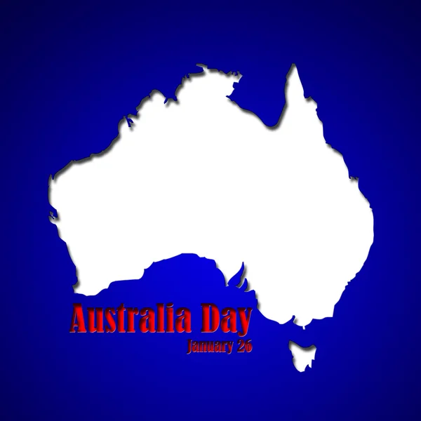 Graphic design Australia Day related in shape of continent — Stock Photo, Image