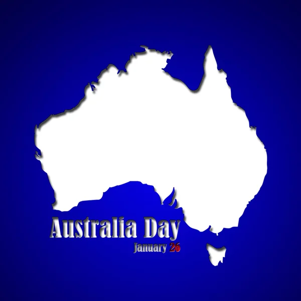 Graphic design Australia Day related in shape of continent — Stock Photo, Image