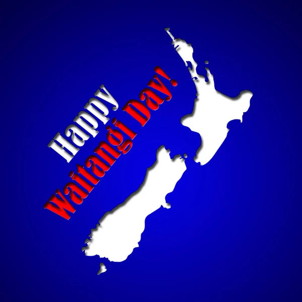 Graphic design Waitangi Day in New Zealand related — Stock Photo, Image