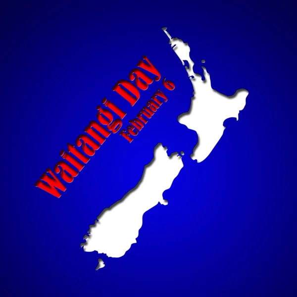 Graphic design Waitangi Day in New Zealand related — Stock Photo, Image