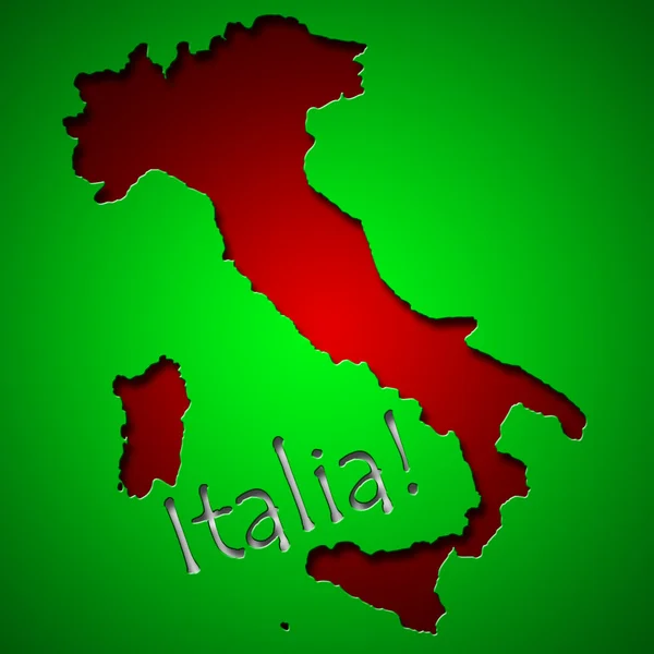 Projeto gráfico em forma de país Itália — Fotografia de Stock