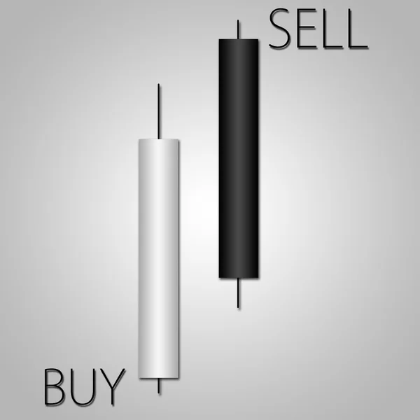 Japanese candles diagram in financial and stock markets analysis — Stock Photo, Image