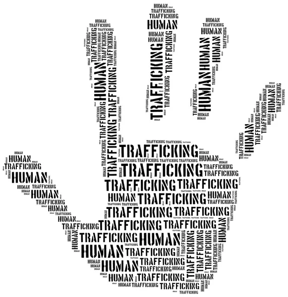 Tag or word cloud human trafficking awareness day related — Stock Photo, Image