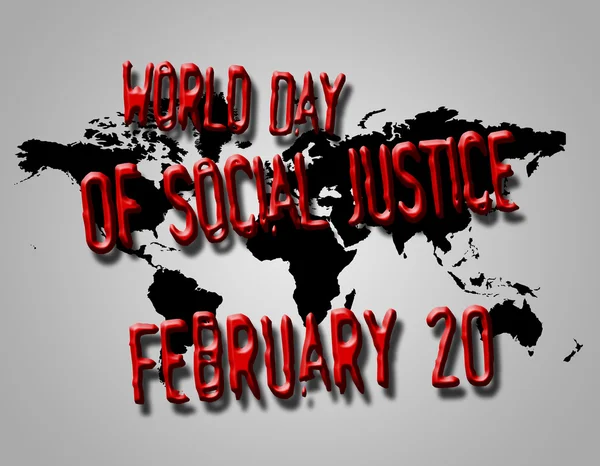 A társadalmi igazságosság kapcsolódó grafikai világnapja — Stock Fotó